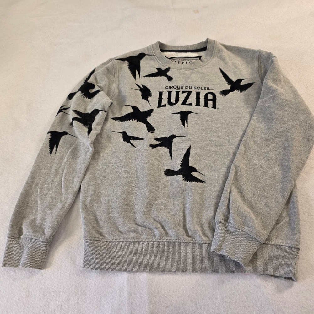 Cirque du Soleil Luzia Sweatshirt Gray Hummingbird Graphic Crewneck XS